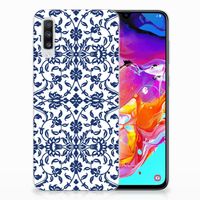 Samsung Galaxy A70 TPU Case Flower Blue - thumbnail