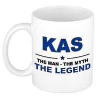 Naam cadeau mok/ beker Kas The man, The myth the legend 300 ml   -