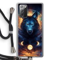 Wolf Dreamcatcher: Samsung Galaxy Note 20 / Note 20 5G Transparant Hoesje met koord