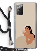 Fresh coffee: Samsung Galaxy Note 20 / Note 20 5G Transparant Hoesje met koord