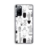 Cactusmotief: Samsung Galaxy S20 FE / S20 FE 5G Transparant Hoesje