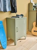 Nachttafel 1 metalen deur groen