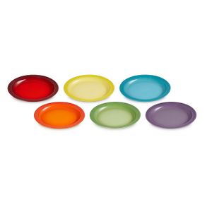 LE CREUSET - Vancouver - Dinerbord 27cm Regenboog 6-dlg