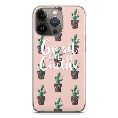 Cactus quote: iPhone 13 Pro Transparant Hoesje