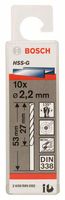 Bosch Accessoires Metaalboren HSS-G, Standard 2,2 x 27 x 53 mm 10st - 2608595052