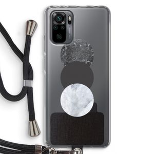 Marmeren cirkels: Xiaomi Redmi Note 10 Pro Transparant Hoesje met koord