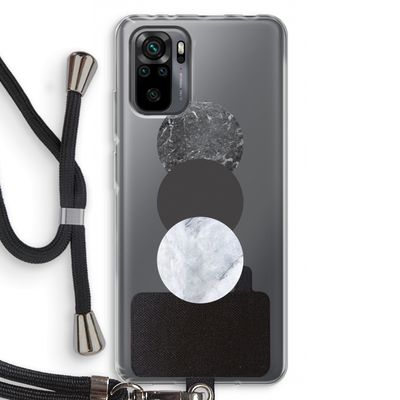Marmeren cirkels: Xiaomi Redmi Note 10 Pro Transparant Hoesje met koord
