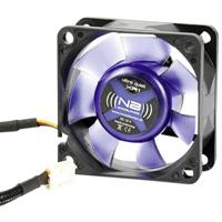 NoiseBlocker BlackSilent XR1 PC-ventilator Zwart, Blauw (transparant) (b x h x d) 60 x 60 x 25 mm - thumbnail