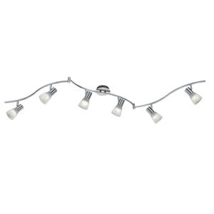 Trio Moderne plafondspotLevisto 6-lichts nikkel mat - 871010607