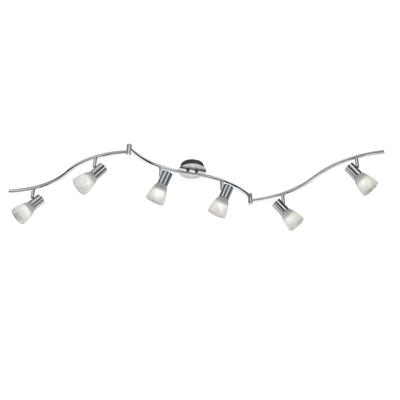 Trio Moderne plafondspotLevisto 6-lichts nikkel mat - 871010607