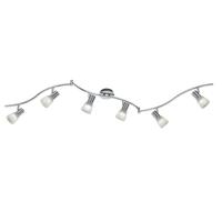 Trio Moderne plafondspotLevisto 6-lichts nikkel mat - 871010607