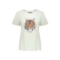Geisha T-shirt met printopdruk mintgroen - thumbnail