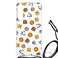 Doorzichtige Silicone Hoesje voor Samsung Galaxy S23 Plus Dieren Emojis - thumbnail