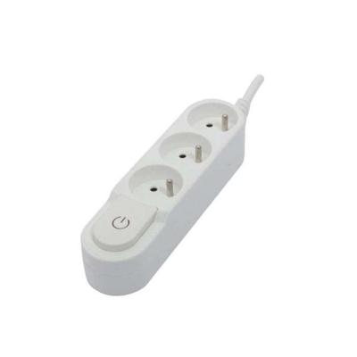 CHACON Stekkerdoos 3 x 16 A met schakelaar, kabel 1,5 m HO5VV-F 3x1,5 mm² wit