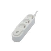 CHACON Stekkerdoos 3 x 16 A met schakelaar, kabel 1,5 m HO5VV-F 3x1,5 mm² wit