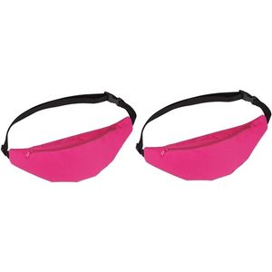 2x Heuptasjes/buideltasjes/fanny packs roze 35 cm