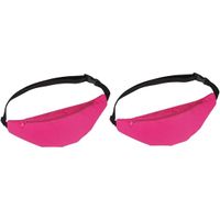 2x Heuptasjes/buideltasjes/fanny packs roze 35 cm