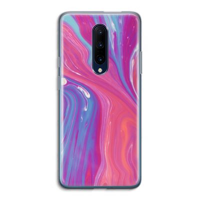 Paarse stroom: OnePlus 7 Pro Transparant Hoesje