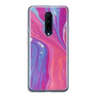 Paarse stroom: OnePlus 7 Pro Transparant Hoesje