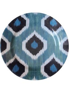 Les-Ottomans assiette en céramique Ikat (19 cm) - Bleu