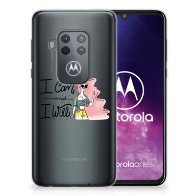 Motorola One Zoom Telefoonhoesje met Naam i Can