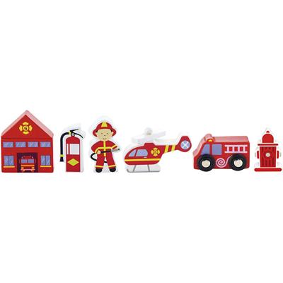 VIGA spoorwegaccessoires, brandweerkazerne, 6 onderdelen/ 1 set