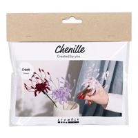 Creativ Company Mini hobbyset lelie bloemen van chenilledraad lichtroze