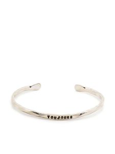 Thoraval bracelet torque à slogan gravé - Argent