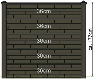 Berton sleufpaal Reest gecoat tussenmodel 244 cm Tuindeco - Tuindeco