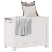 Opbergbox wit 60x32x45,5 cm massief grenenhout