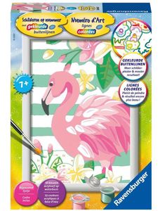 Ravensburger schilderen op nummer Flamingo