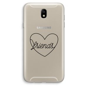 Friends heart black: Samsung Galaxy J7 (2017) Transparant Hoesje