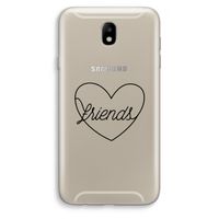 Friends heart black: Samsung Galaxy J7 (2017) Transparant Hoesje