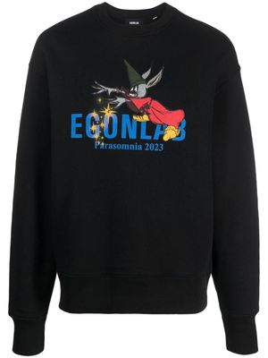 EGONlab. sweat en coton à logo imprimé - Noir