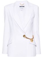 Moschino blazer à détail de chaîne - Blanc - thumbnail