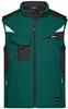 James & Nicholson JN845 Workwear Softshell Vest -STRONG- - Dark-Green/Black - XS