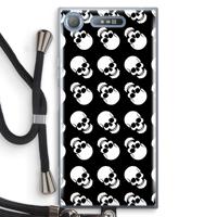 Musketon Skulls: Sony Xperia XZ1 Transparant Hoesje met koord
