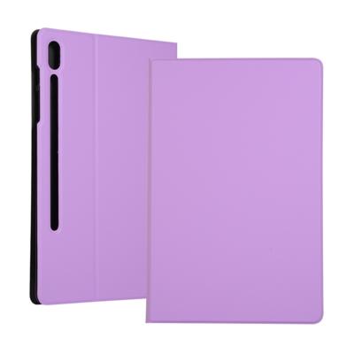 Voltage Elastic Texture Horizontal Flip Leather Case for Galaxy Tab S6 T860 with Holder(Purple)