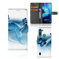 Motorola G8 Power Lite | Telefoonhoesje | Met pasjeshouder | Vlinders