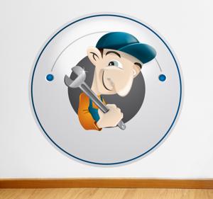 Muursticker monteur
