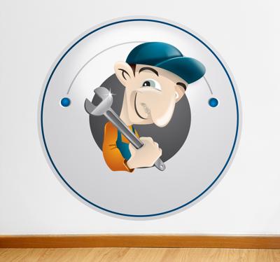 Muursticker monteur