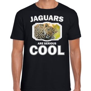 T-shirt jaguars are serious cool zwart heren - jaguars/ luipaarden/ luipaard shirt