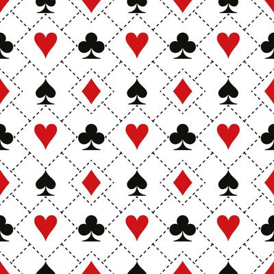 Tafel diner servetten - Las Vegas Casino Kaarten - 20x stuks - 33 x 33 cm
