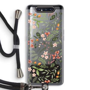 Sweet little flowers: Samsung Galaxy A80 Transparant Hoesje met koord