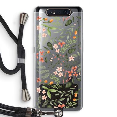 Sweet little flowers: Samsung Galaxy A80 Transparant Hoesje met koord