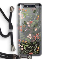 Sweet little flowers: Samsung Galaxy A80 Transparant Hoesje met koord