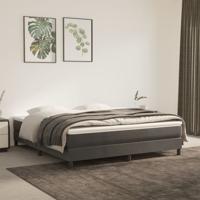 Boxspring met matras fluweel donkergrijs 160x200 cm SKU: V3144340 - thumbnail