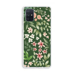 Botanical green sweet flower heaven: Galaxy A71 Transparant Hoesje
