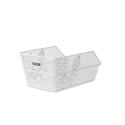 Basil cento s fm - fietsmand - achterop - klein - inclusief bevestigingsmateriaal - wit