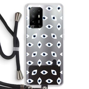 Eyes pattern: Oppo A95 5G Transparant Hoesje met koord
